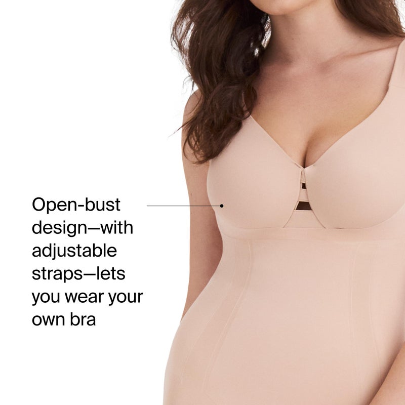 SPANX SPANXsculpt OnCore Open-Bust Brief Bodysuit - Sculpting Body Shaper for Women - Level 4 Compression - Adjustable Straps - Soft Nude - X-Large - Image 4